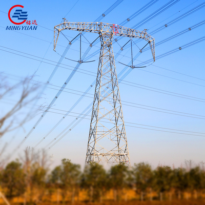 Q355B 강철 가연 전기 기둥 톱니 모양 33KV
