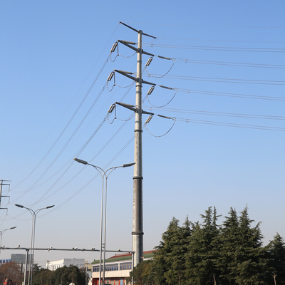 고온 침지 직류 전기로 자극된 배전 변압기 파워 폴대 강관 관형 전주는 관형 전주를 단단하게 합니다