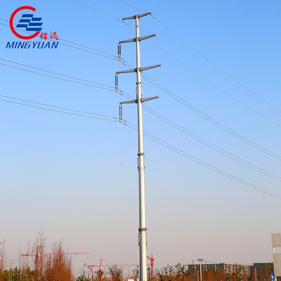 132kv 강철 전송선 탑 폴란드에 의하여 직류 전기를 통하는 전력 100m 고도