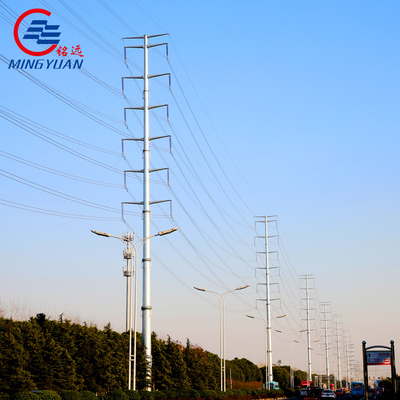 132kv 강철 전송선 탑 폴란드에 의하여 직류 전기를 통하는 전력 100m 고도