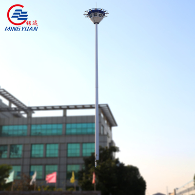 42m Q345 높은 Mast 홍수 등주 아연도강 가로등 축구 경기장