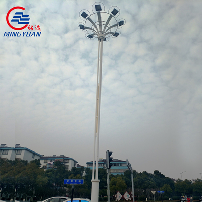 42m Q345 높은 Mast 홍수 등주 아연도강 가로등 축구 경기장