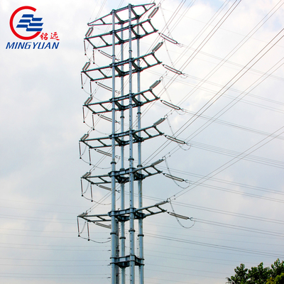 끝 전송선 강철 폴란드 탑 66kV 120KM/H